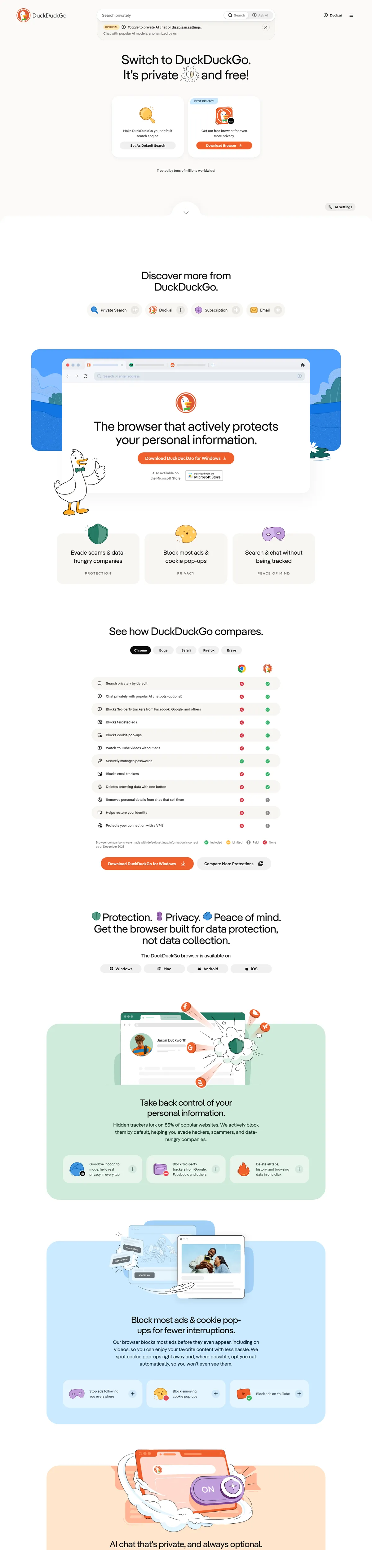 Full page of duckduckgo.com